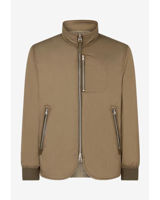 Tom Ford Brown Zip-Up Jacket for men
