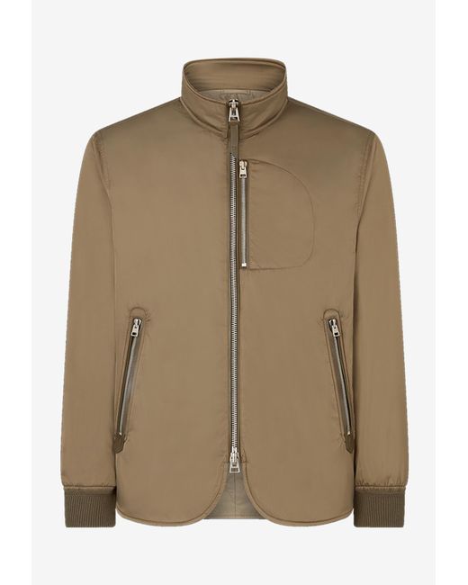 Tom Ford Brown Zip-Up Jacket for men