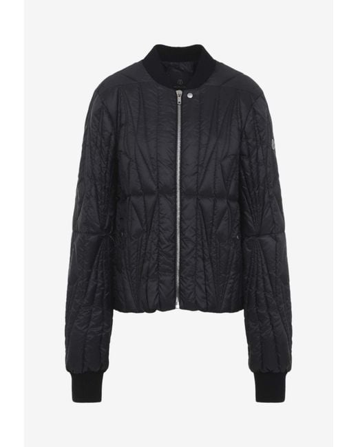 Moncler Black Geocamo Flight Jacket With Logo-Patch