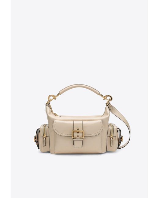 Chloé White Leather Camera Shoulder Bag