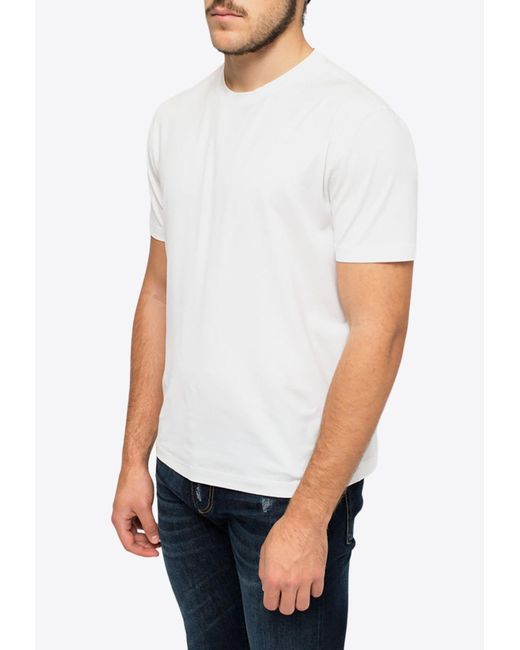 Prada White Basic Crewneck T-Shirt for men