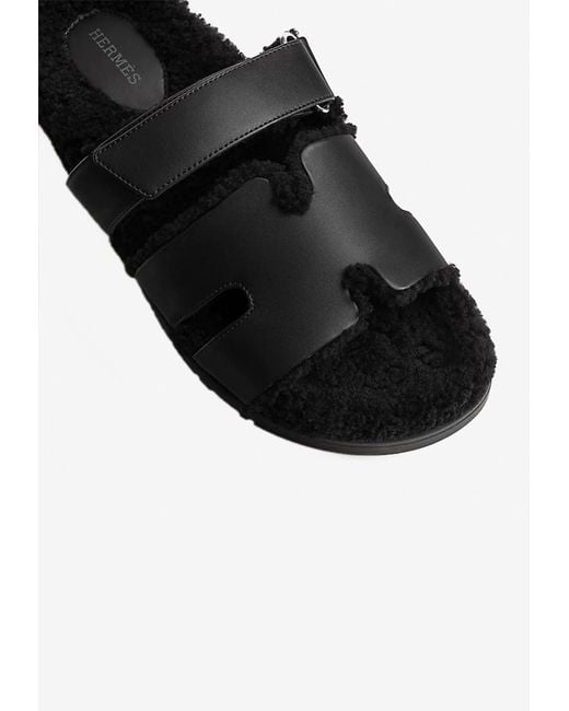 Hermès Black Chypre Sandals for men