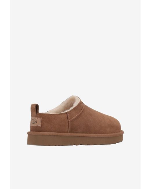Ugg Brown Classic Micro Suede Slippers