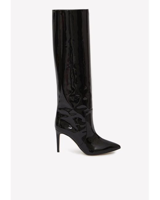 Paris Texas 85 Stiletto Leather Boots in Black | Lyst