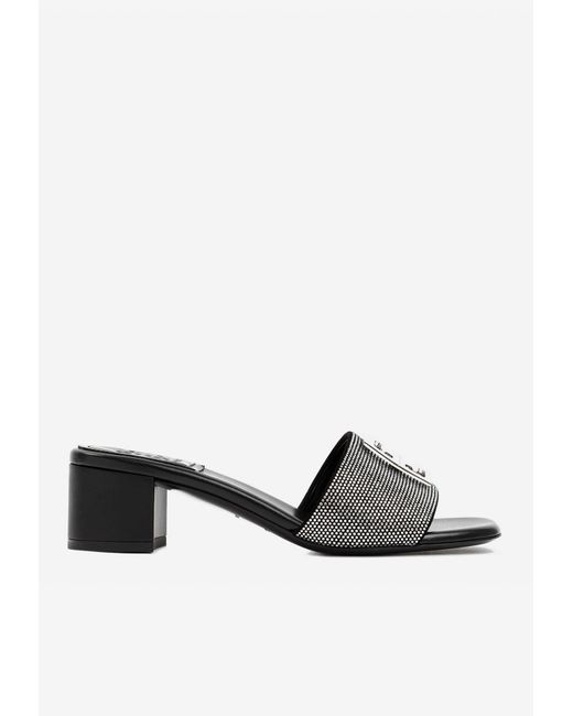 Givenchy 45 4g Heel Mule Sandal - Black/silvery
