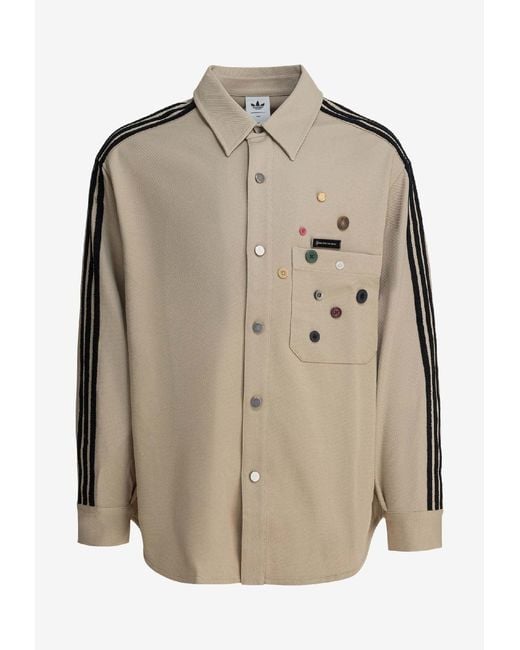 Adidas Originals Natural X Song For The Mute Embroidered Overshirt for men