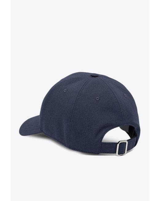 Givenchy Blue Logo Embroidered Baseball Cap for men