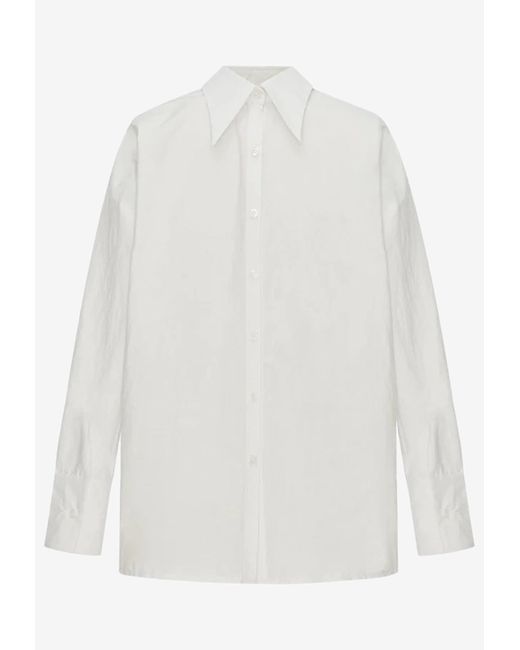 Dawei White Reversed Collar Shirt