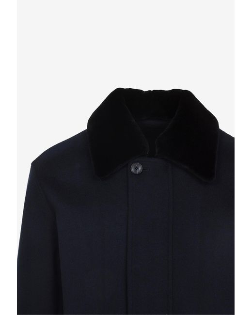 Yves Salomon Blue Double-Faced Cashmere Jacket for men