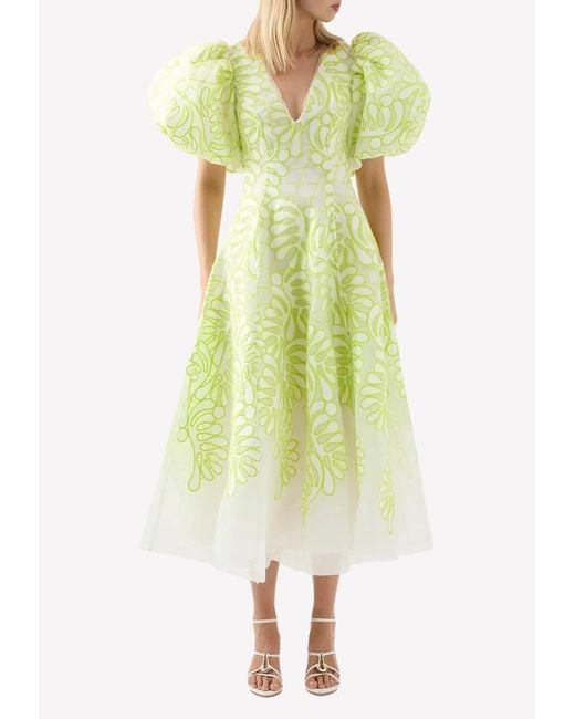 aje radiance belted midi dress Primary Belted Midi Dress | Ivory