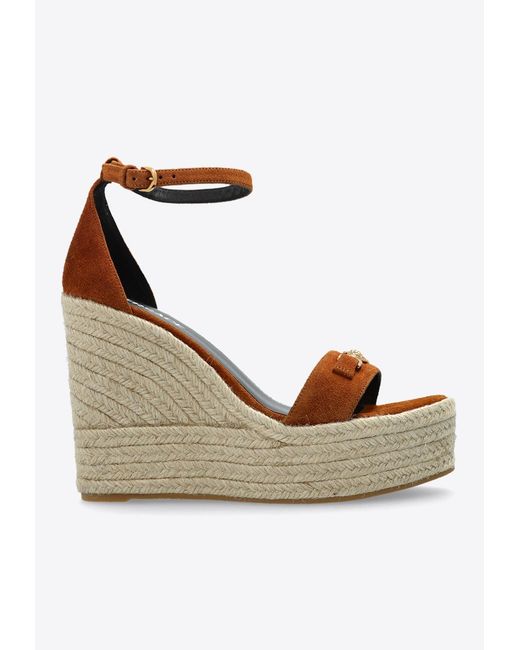 Versace Natural Wedge Sandals