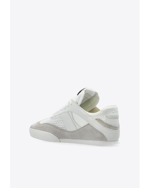 Chloé White Kick Low-Top Sneakers