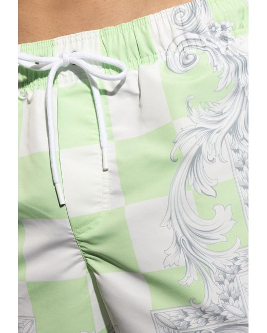 Versace Green Medusa Contrasto Board Shorts for men