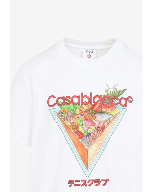 Casablanca White Tennis Club Icon T-Shirt for men