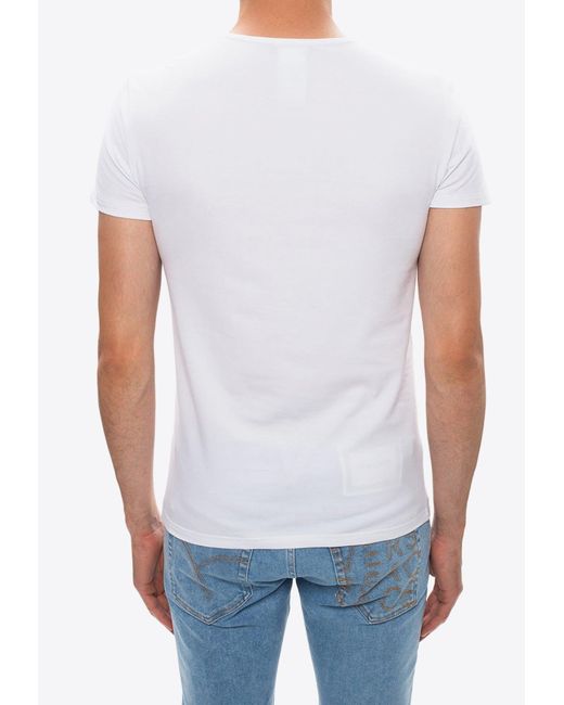 Versace White Medusa Short-Sleeved Undershirt for men