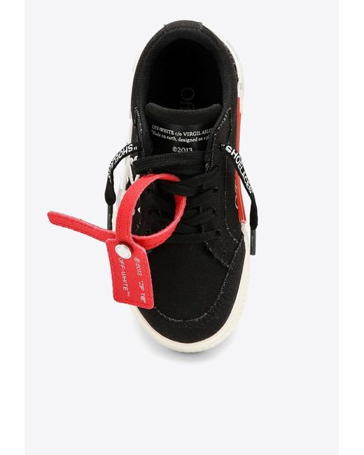Off-White c/o Virgil Abloh Red Vulcanized Low-Top Sneakers