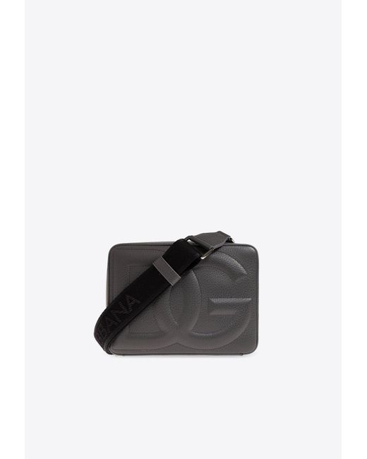 Dolce & Gabbana Black Medium Dg Logo Camera Bag for men