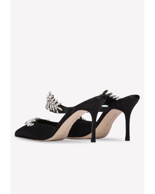 manolo blahnik embellished mule