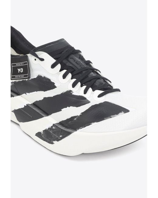 Y-3 White Adios Pro 4 Sneakers for men