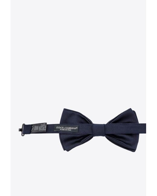Dolce & Gabbana Blue Adjustable Silk Bow Tie for men