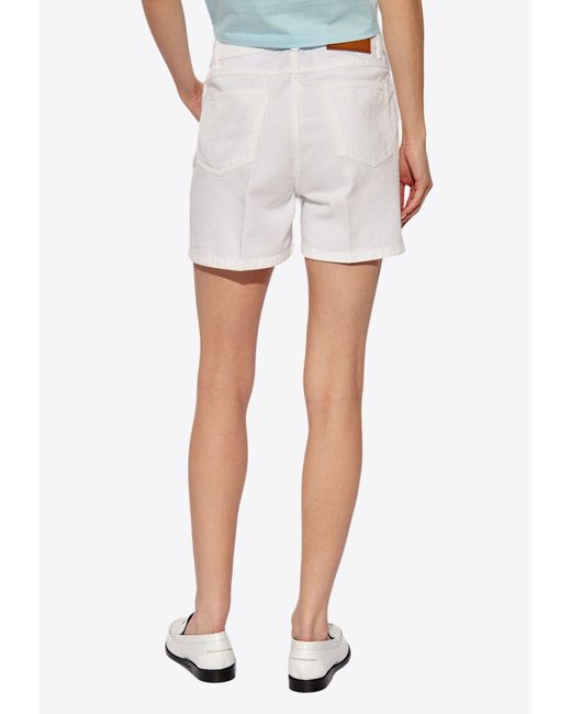 Versace White Mini Denim Shorts
