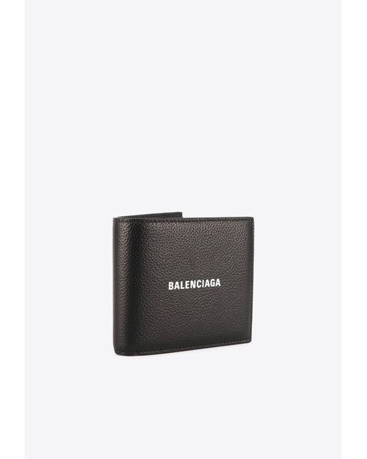 Balenciaga White Logo Print Folded Wallet for men