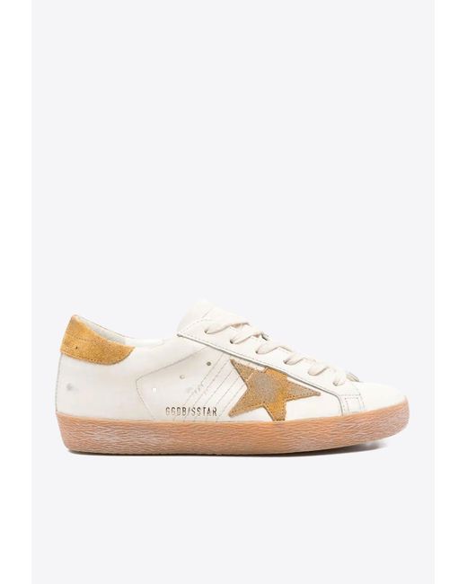 Golden Goose Deluxe Brand White Super-Star Low-Top Sneakers
