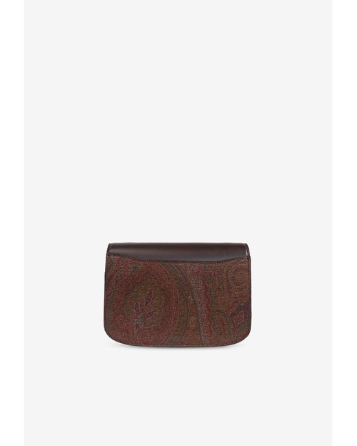 Etro White Paisley Jacquard Shoulder Bag