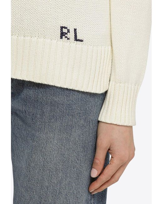 Polo Ralph Lauren Natural Polo Bear Intarsia Knit Sweater