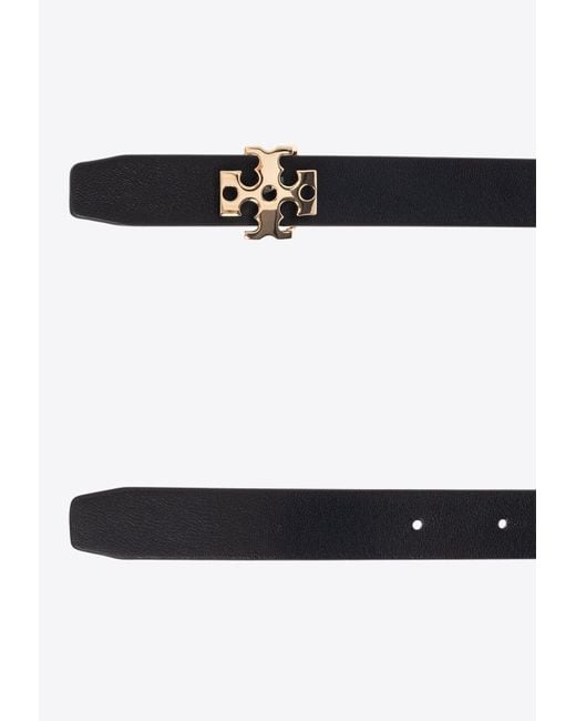 Tory Burch White Double-Sided Leather Belt