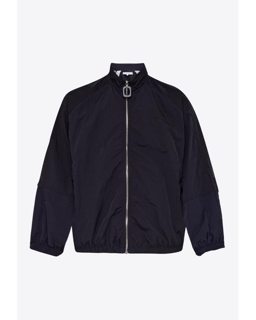 J.W. Anderson Black Essential Zip-Up Windbreaker Jacket for men