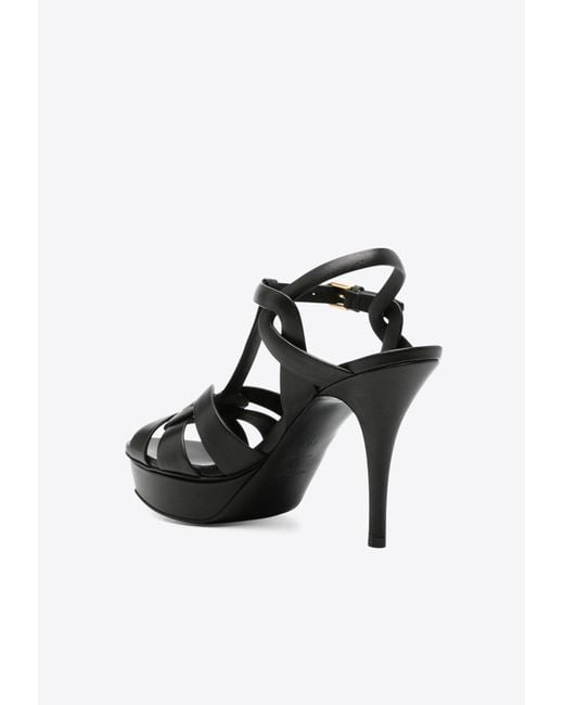 Saint Laurent Black Tribute 105 Platform Sandals