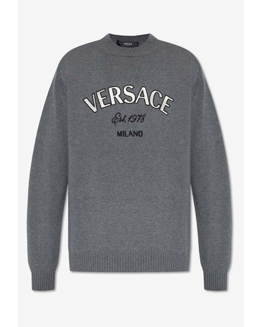 Versace Gray Jumper for men
