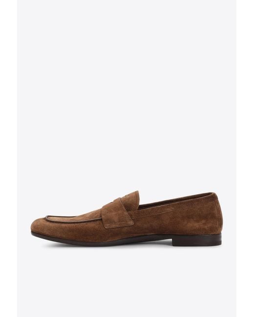 Prada Brown Essential Leather Loafer for men