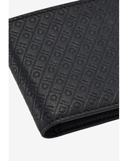 Ferragamo White Monogram Embossed Bi-Fold Wallet for men