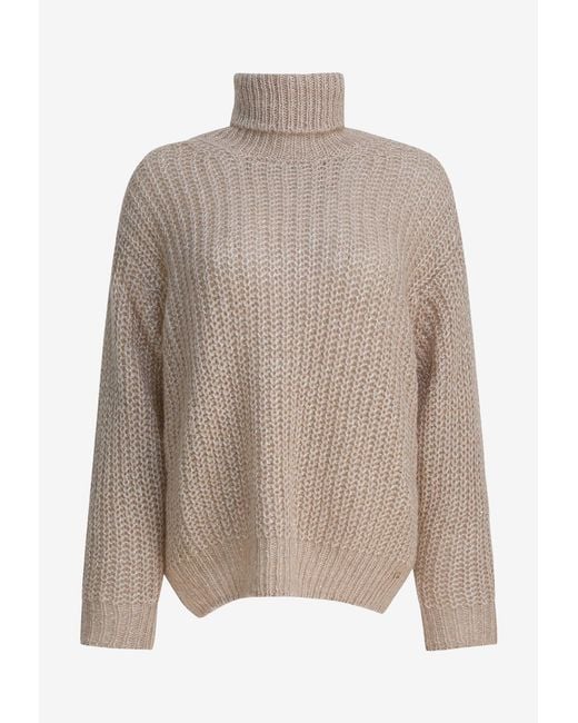 Herno Natural High-Neck Wool Sweater