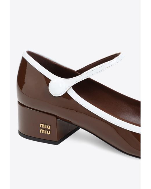 Miu Miu White 40 Leather Pumps