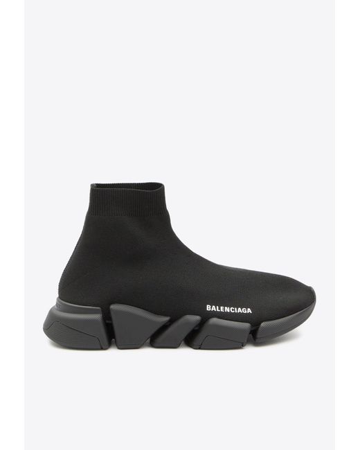 Balenciaga Black Speed 2.0 High-Top Sneakers for men