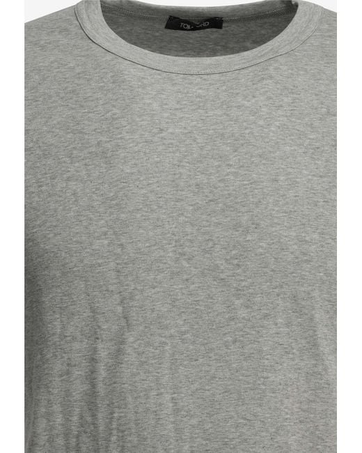 Tom Ford Gray Basic Crewneck Undershirt for men