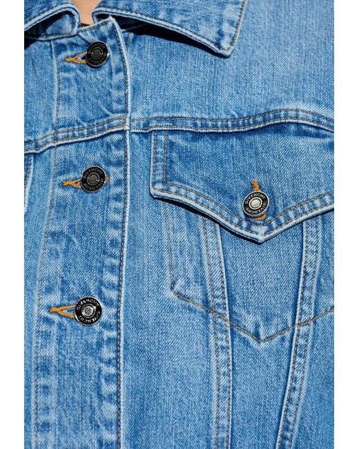 Givenchy Blue Cropped Denim Jacket