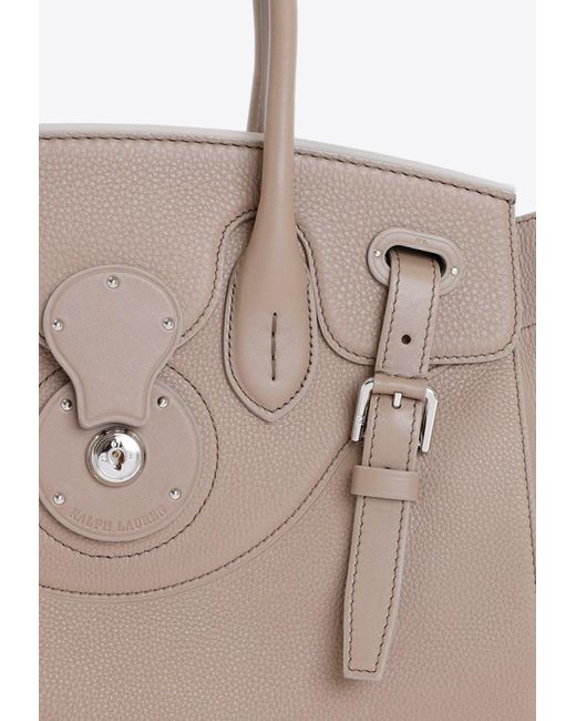 Ralph Lauren Ricky Top Handle Bag In Leather in Natural Lyst