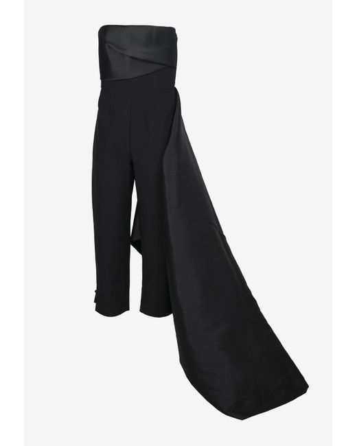 Solace London Black Harlow Strapless Jumpsuit