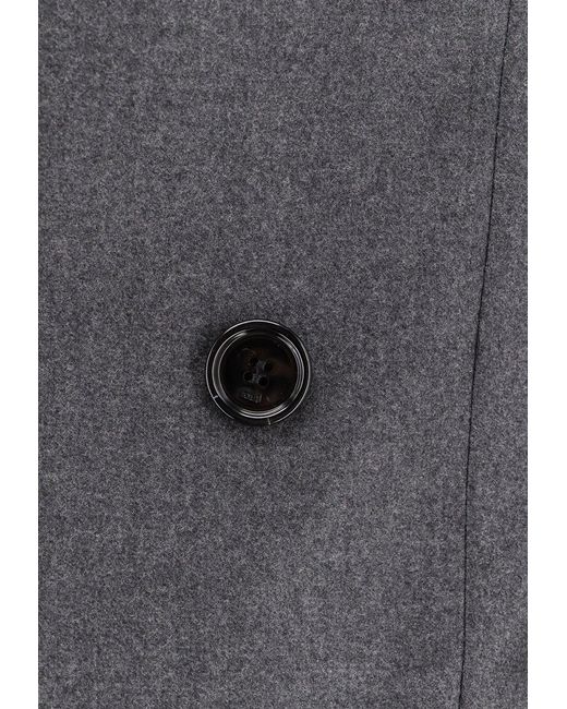 AMI Black Double-Breasted Buttoned Blazer for men