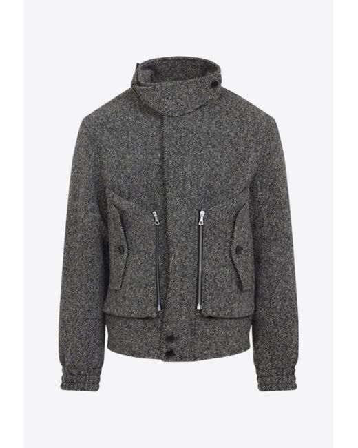 Dries Van Noten Gray Venice Wool Jacket for men