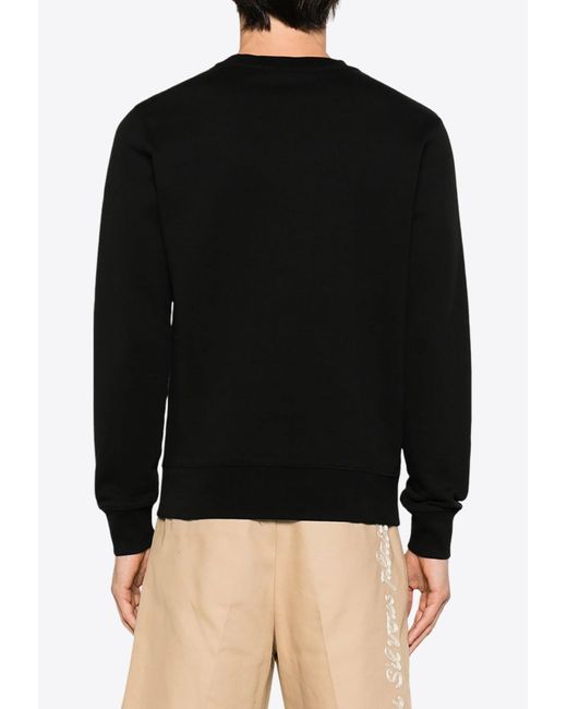 Maison Kitsuné Black Fox Logo-Patch Sweatshirt for men
