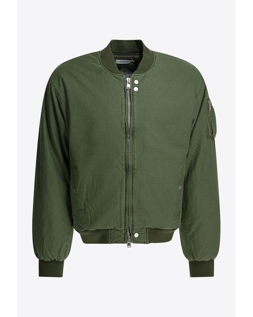 Nonnative Green Trooper Puff Bomber Jacket for men