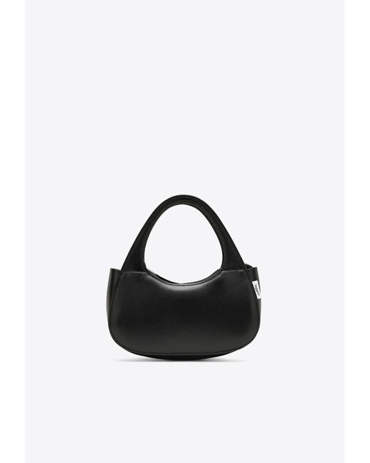 Coperni Black Micro Baguette Leather Swipe Bag