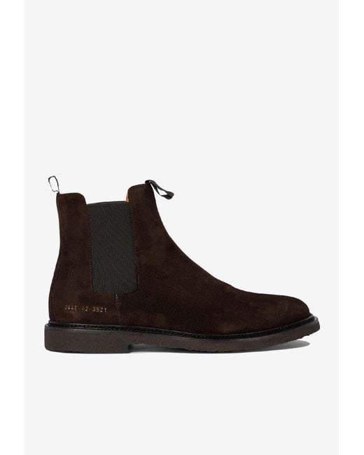 Common Projects Brown Suede Chelsea Boots for men