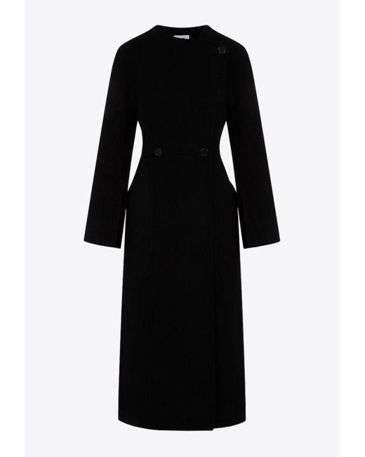 By Malene Birger Black Sirrenas Double-breasted Wool Coat
