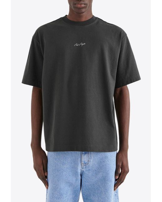 Axel Arigato Black Sketch Logo Oversized T-Shirt for men